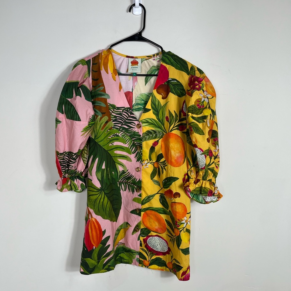 FARM Rio Pink & Yellow Tropical Mini Dress - Picture 5 of 12